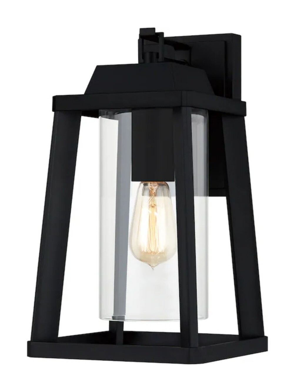 Amsted Ligth 15.38 in H Matte black Out door Wall ligth # 249